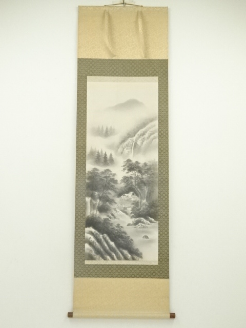 JAPANESE HANGING SCROLL / HAND PAINTED / LANDSCAPE